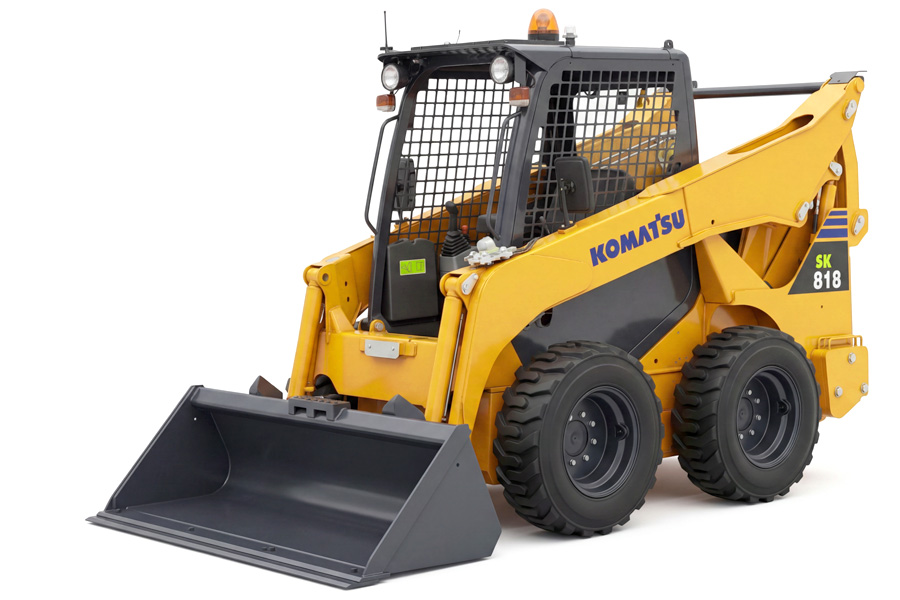 KOMATSU SK818-5 - фронтальный колёсный мини-погрузчик с бортовым поворотом