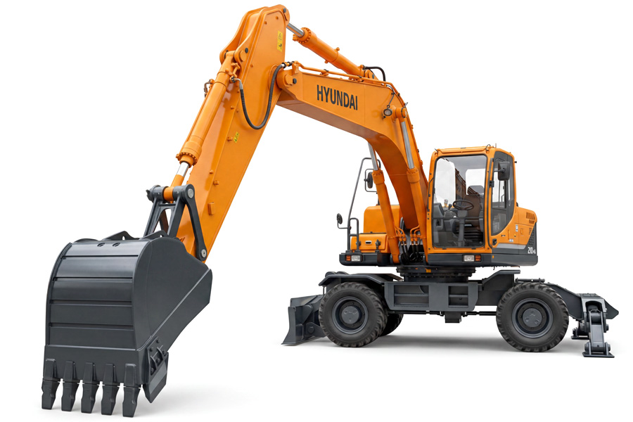 Аренда колёсного экскаватора HYUNDAI R210W-9S